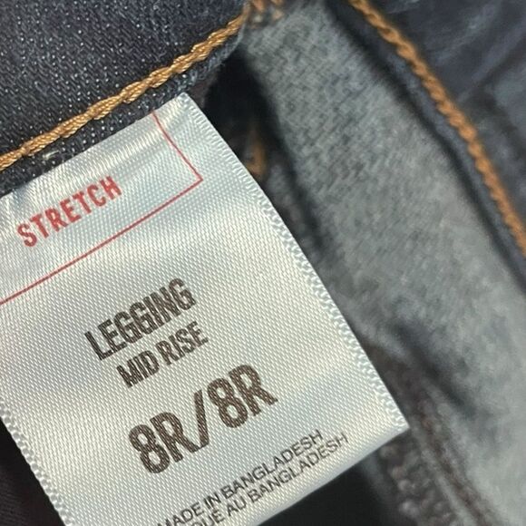 Express Women’s Mid Rise Medium Wash Denim Legging Blue Jeans, Size 8R - Picture 10 of 11